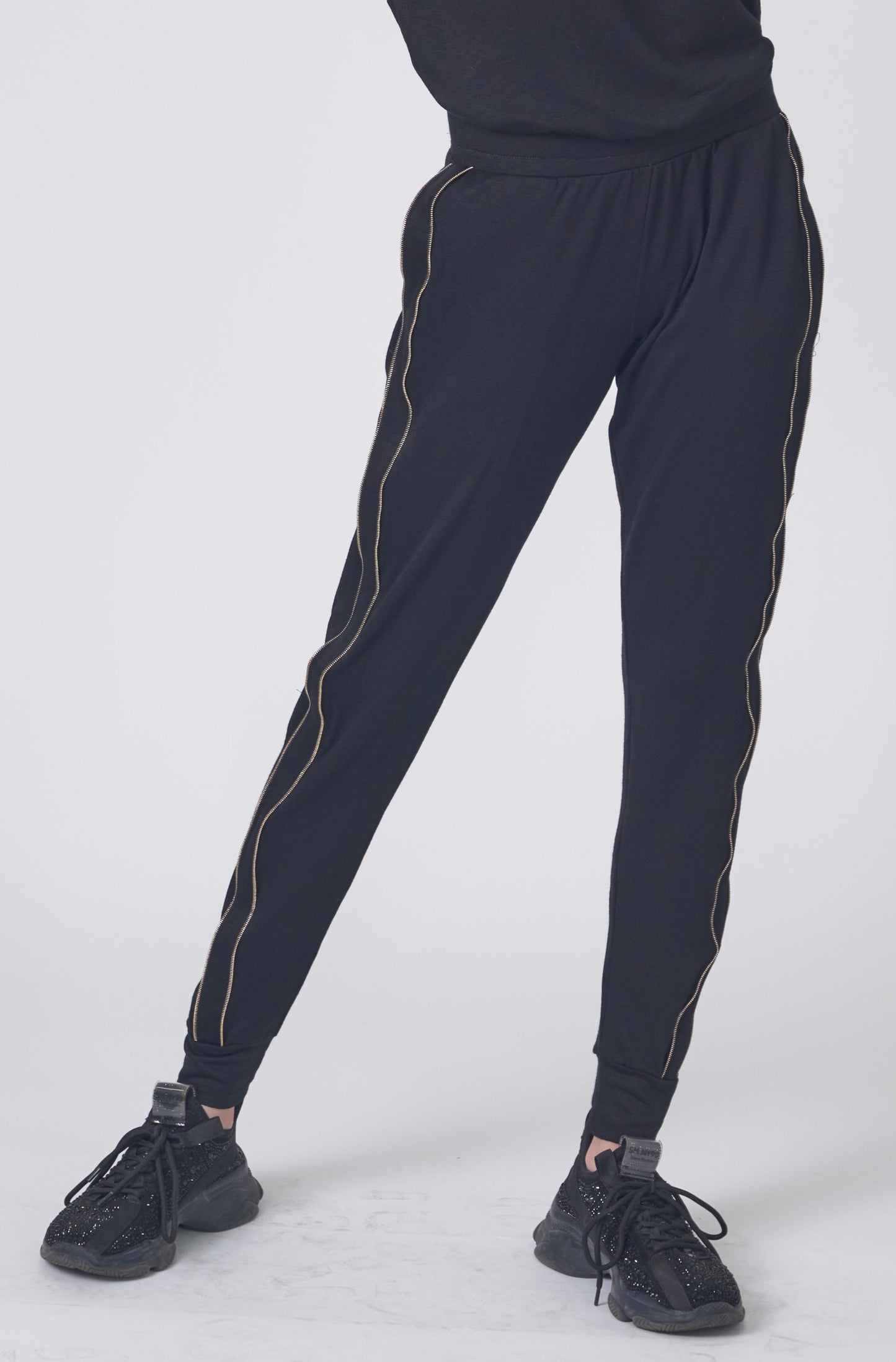 Jet setter gold metal French Terry jogger
