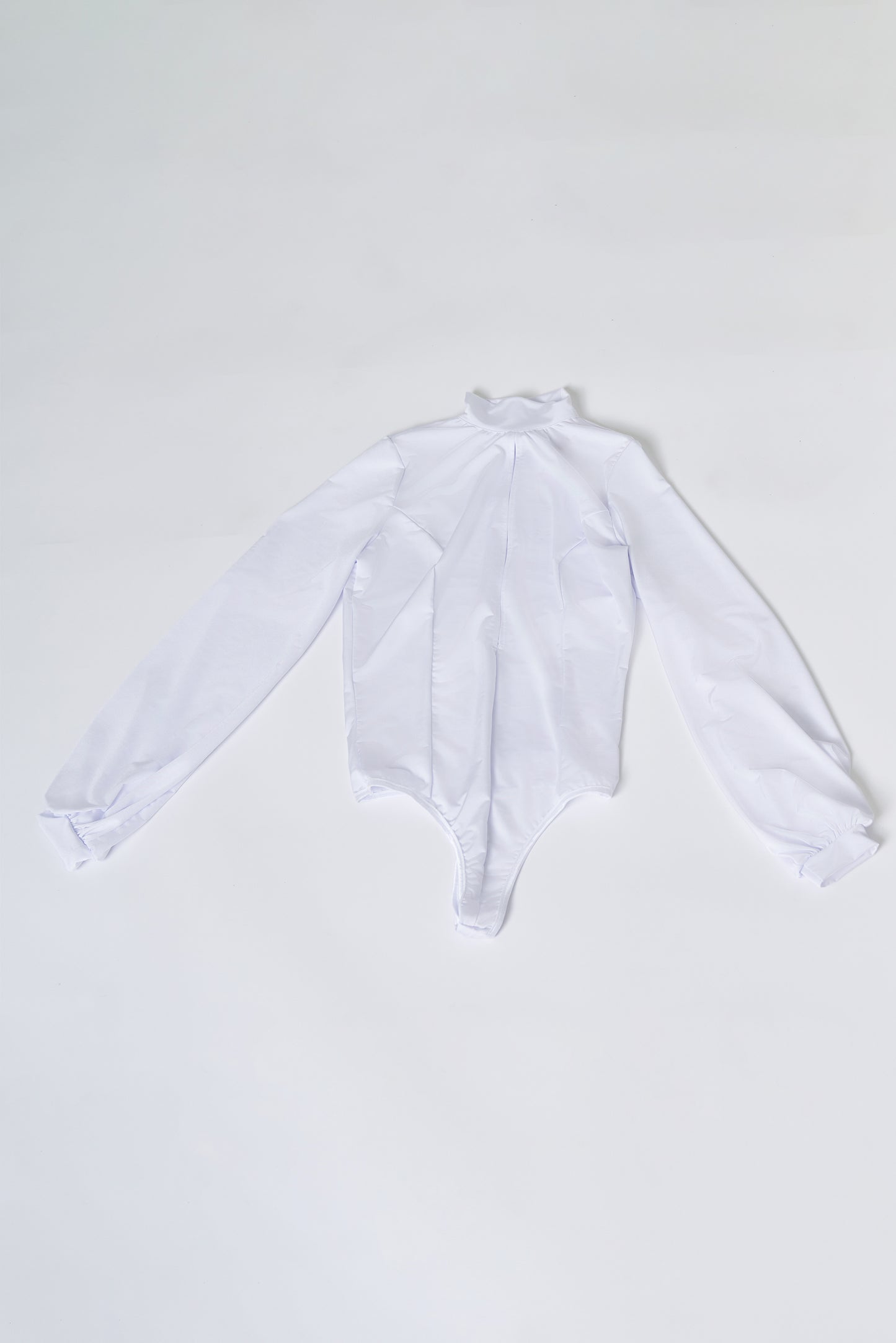 Milky Sass Spandex Plunge Key-Hole Body Suit Blouse